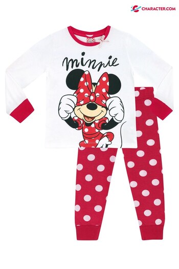 Character Red Disney Minnie Mouse Long Pyjama Set (K39137) | £17