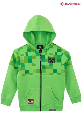 Character Green Minecraft Zip Up Hoodie (K39251) | £23