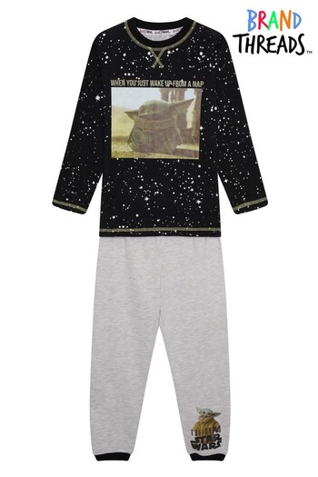 Brand Threads Black The Mandalorian - The Child Boys Pyjamas (K39327) | £26
