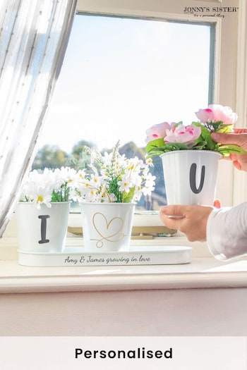 Personalised Heart Tray and Pots (K39686) | £25