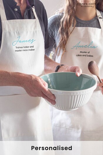 Personalised Couples Matching Aprons (K39690) | £40
