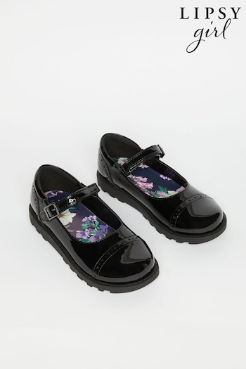 Lipsy Black Chunky Mary Jane School Shoe (K39965) | £26 - £28