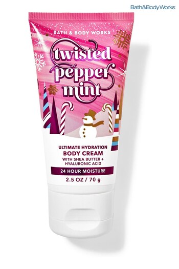 Bath & Body Works Twisted Peppermint Travel Size Ultimate Hydration Body Cream 2.5 oz / 70 g (K40106) | £11