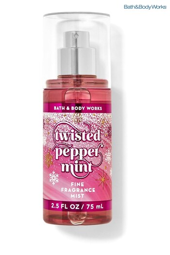 Bath & Body Works Twisted Peppermint Vanilla Bean Noel Travel Size Fine Fragrance Mist 2.5 fl oz / 75 mL (K40111) | £10
