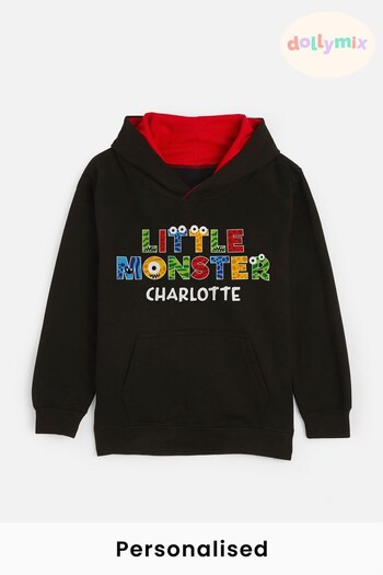Personalised Little Monster Hoodie for Girls by Dollymix (K40139) | £22