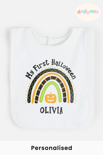 Personalised "My First Halloween" Bib by Dollymix (K40240) | £12