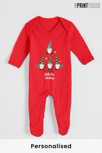 Personalised Gnome Baby Sleepsuit by The Print Press (K40398) | £20