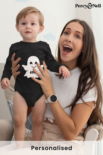 Personalised Ghost Long Sleeve Vest for Babies by Percy & Nell (K40457) | £23