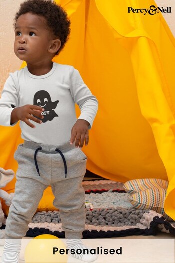 Personalised Ghost Long Sleeve Vest for Babies by Percy & Nell (K40458) | £23