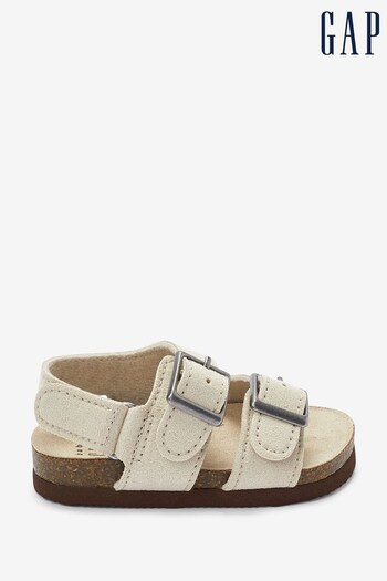 Gap White Buckle Sandals - Baby (K40558) | £18