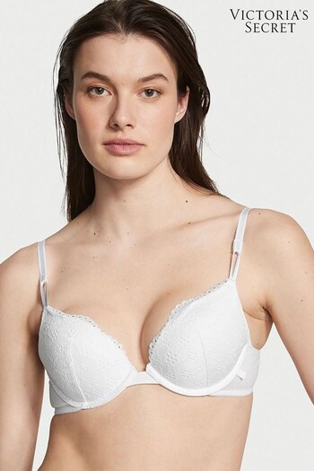 Victoria's Secret White Lace T-Shirt Push Up Bra (K40666) | £35