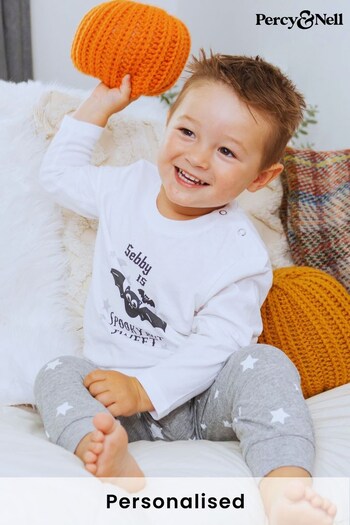 Personalised Spooky But Sweet Halloween Pyjamas for Babies by Percy & Nell (K40774) | £26