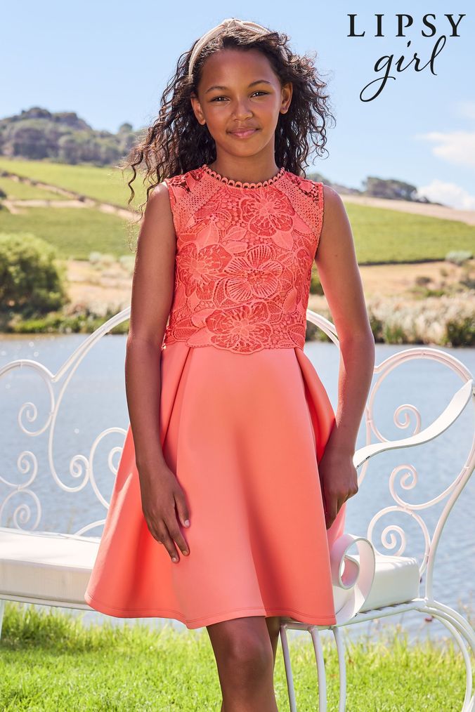 Lipsy online coral dress