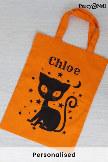 Personalised Halloween Treat Bag - Cat by Percy & Nell (K40918) | £10