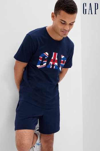 Gap Blue Logo Short Sleeve Crewneck T-Shirt (K41003) | £18
