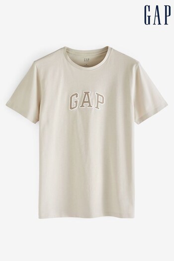 Gap Beige Logo Short Sleeve Crewneck T-Shirt (K41030) | £18