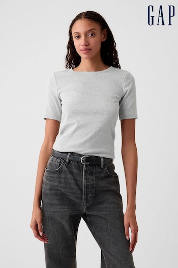 Gap Grey Modern Short Sleeve Crew Neck T-Shirt (K41231) | £20