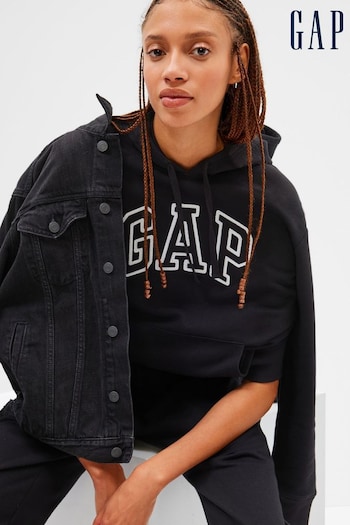 Gap Black Arch Logo Fleece Hoodie (K41242) | £40