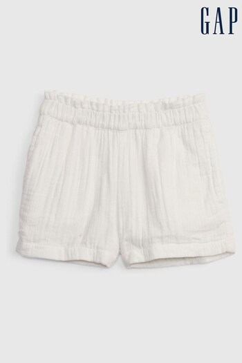 Gap White Crinkle Pull on Shorts (K41349) | £12