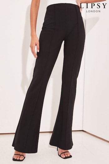 Lipsy Black Petite Jersey Kickflare Trousers (K41524) | £30