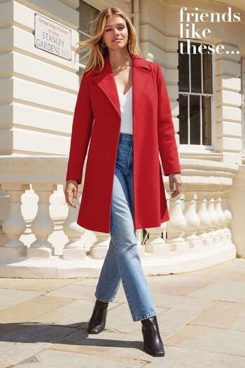 Tops & T-Shirts Red Smart Wrap Coat (K41606) | £75