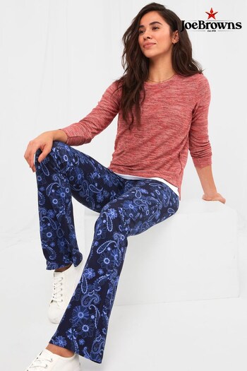 Joe Browns Blue Funky Floral Flared Trousers (K41649) | £43
