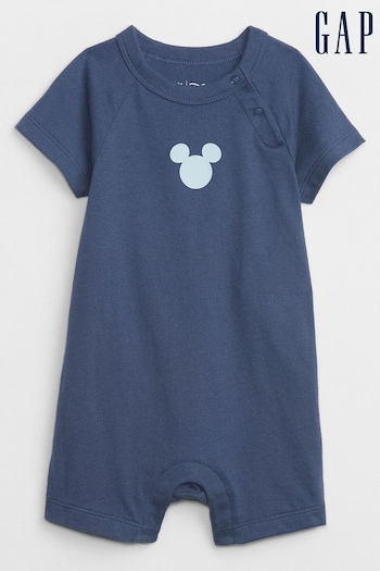 Gap Blue Disney Mickey Mouse Graphic Baby Romper (K41807) | £20