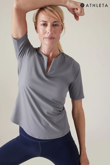 Athleta Grey Sunchaser 3/4 Sleeve T-Shirt (K41826) | £50