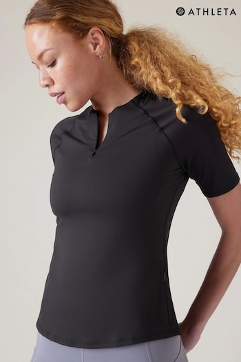 Athleta Black Sunchaser 3/4 Sleeve T-Shirt (K41834) | £50