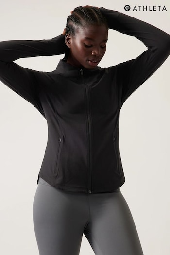 Athleta Black Zip Through Sweatshirt (K41880) | £95