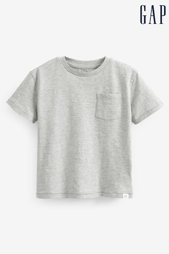 Gap Grey Pocket Short Sleeve Crew Neck T-Shirt (4-13yrs) (K42036) | £8