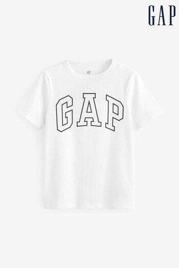 Gap White Logo Crewneck Short Sleeve T-Shirt (K42076) | £10