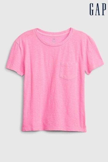 Gap Pink Organic Cotton Short Sleeve Pocket T-Shirt (K42110) | £10
