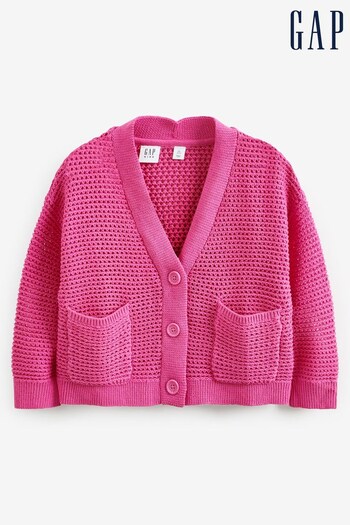 Gap Pink Shaker-Stitch Cardigan (K42139) | £30