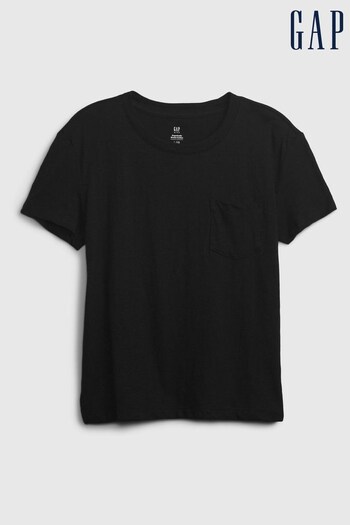 Gap Black Organic Cotton Short Sleeve Pocket T-Shirt (K42149) | £5
