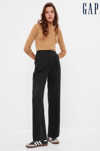 Gap Black High Waisted Tailored Wide Leg Suit Trousers (K42253) | £60