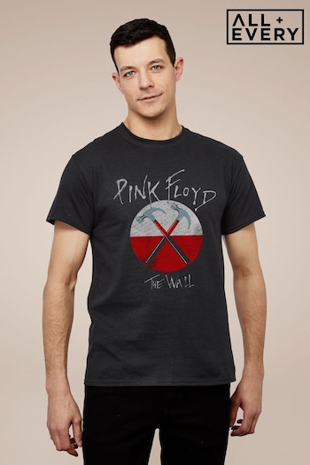 All + Every Black Pink Floyd The Wall Hammers Logo Men's Music T-Shirt (K42510) | £24