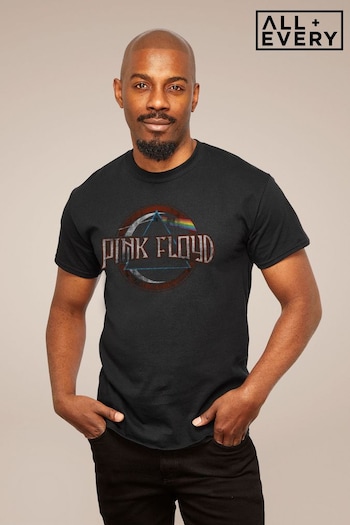 All + Every Black Pink Floyd Vintage Dark Side Of The Moon Seal Men's Music T-Shirt (K42523) | £22