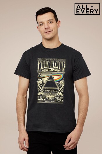 All + Every Black Pink Floyd Carnegie Hall Poster Men's Music T-Shirt (K42524) | £24