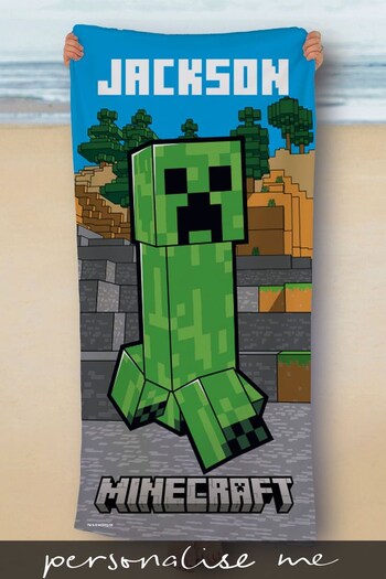 Personalised Minecraft Towel by Character World (K42750) | £32