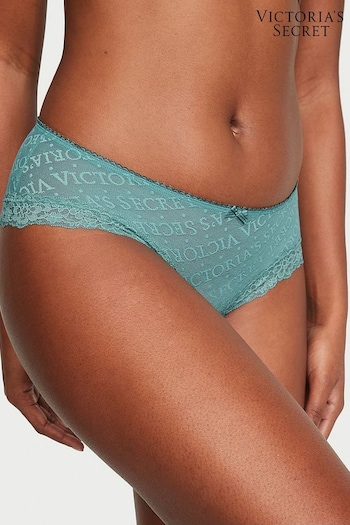 Victoria's Secret French Sage Green Lace Cheeky Knickers (K42771) | £9