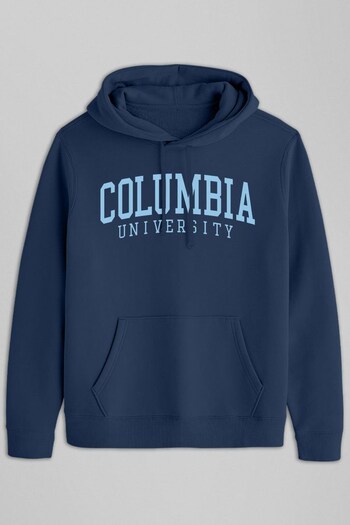 Park Fields Navy Blue Park Fields Columbia University Script Navy Hooded Sweatshirt (K42948) | £42