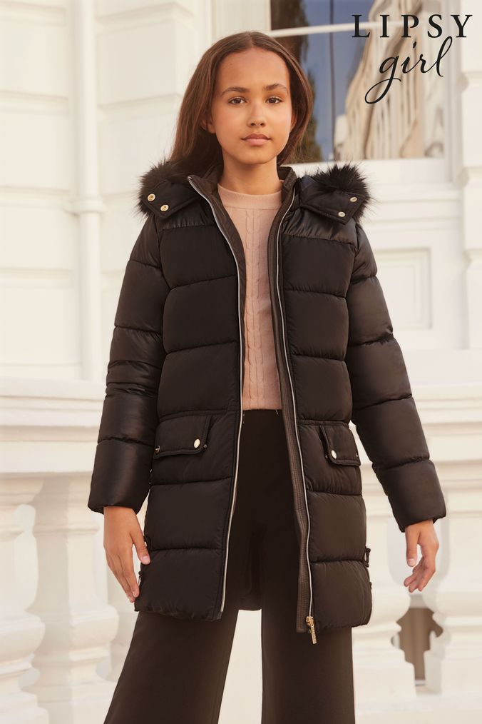Older girls black coat store