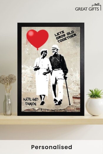 Personalised Framed 'Let's Grow Old Together' Print by Great Gifts (K43104) | £18