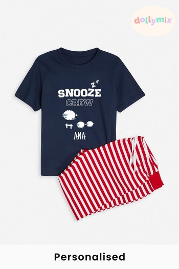 Personalised Snooze Crew Pyjamas for Kids by Dollymix (K43115) | £28