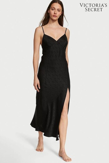 Victoria's Secret Black Lace Icon Slip Dress (K43391) | £69