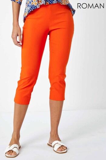 Roman Orange Cropped Stretch Mini Trousers (K43516) | £26