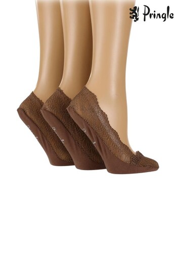 Pringle Nude - Shade 3 All Over Lace Invisible Shoe Liners (K43614) | £14