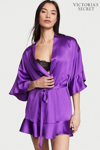 Victoria's Secret Violetta Purple Satin Flounce Satin Robe (K43668) | £59