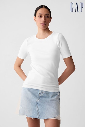 Gap White Modern Crew Neck Short Sleeve T-Shirt (K43880) | £20